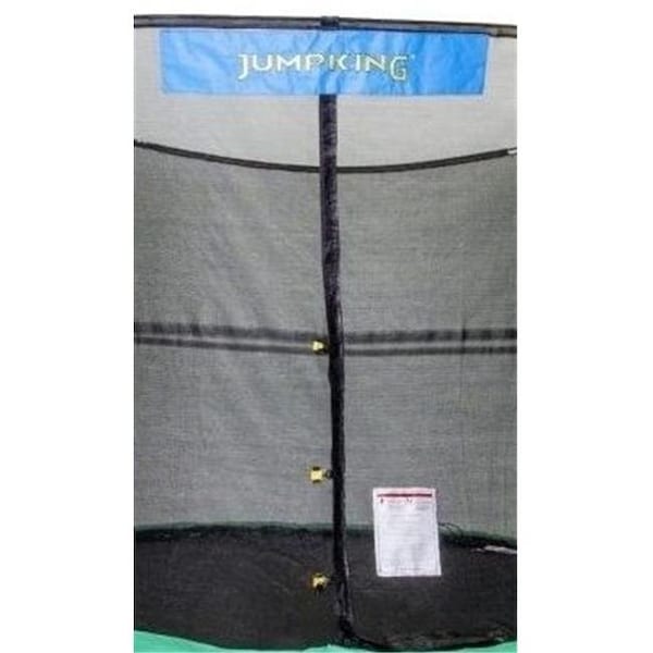 Jumpking Jumpking NET14-SP6-5.5JK 14 ft. Enclosure Netting with 6 Short Poles for 5.5 in. Springs with JK Logo Model - NET14-SP6/5.5JK