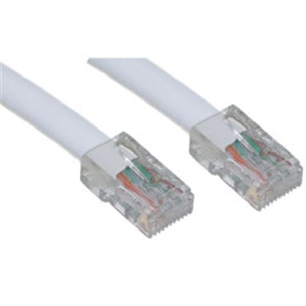 Cable Wholesale CableWholesale 10X8-19150 Cat6 White Ethernet Patch Cable  Bootless  50 foot - 10X8-19150