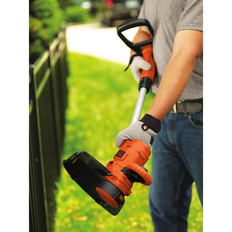 BLACK+DECKER 14 in. 6.5 AMP Corded Electric Single Line 2-in-1 String Trimmer & Lawn Edger with Automatic Feed and POWERDRIVE - GH900