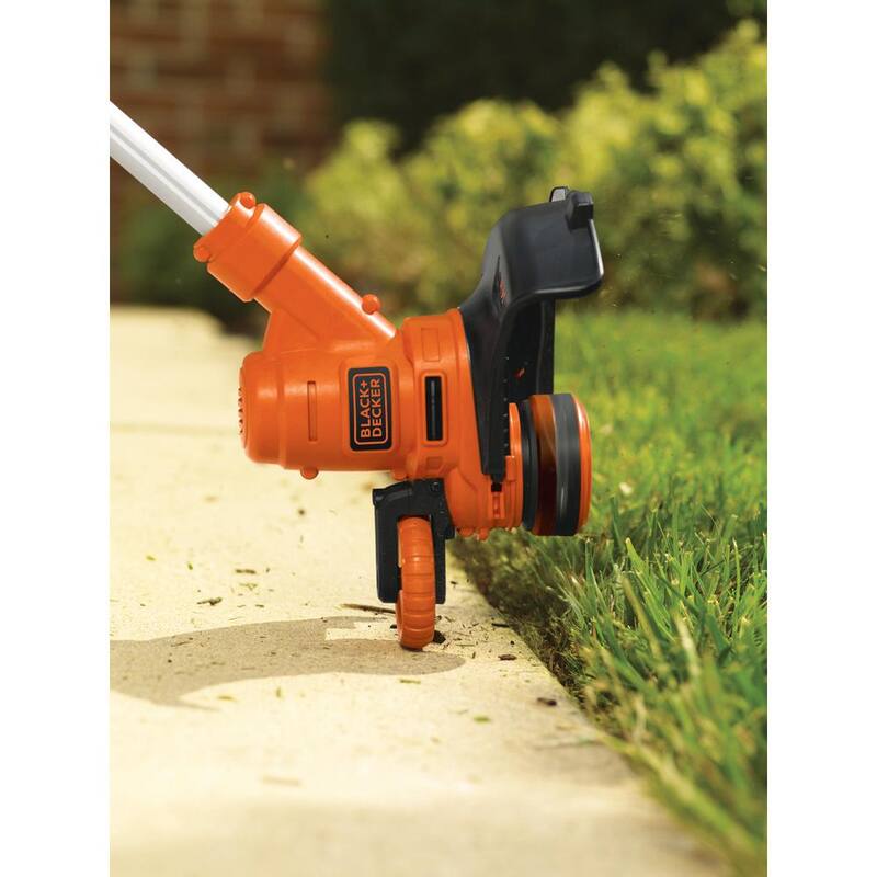 BLACK+DECKER 14 in. 6.5 AMP Corded Electric Single Line 2-in-1 String Trimmer & Lawn Edger with Automatic Feed and POWERDRIVE - GH900