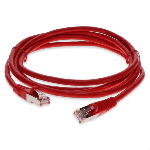 Add-On 10FT RJ-45 MALE TO RJ-45 MALE SHIELDED STRAIGHT RED CAT6 STP PVC COPPER PATC - ADD-10FCAT6S-RD-TAA