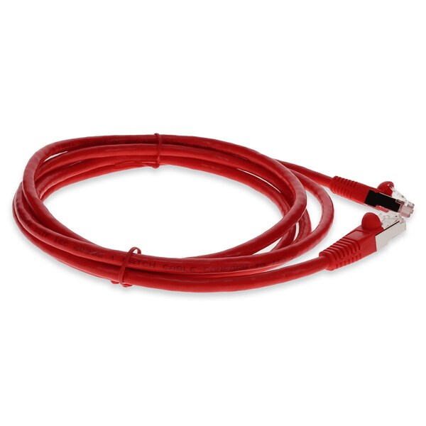 Add-On 10FT RJ-45 MALE TO RJ-45 MALE SHIELDED STRAIGHT RED CAT6 STP PVC COPPER PATC - ADD-10FCAT6S-RD-TAA