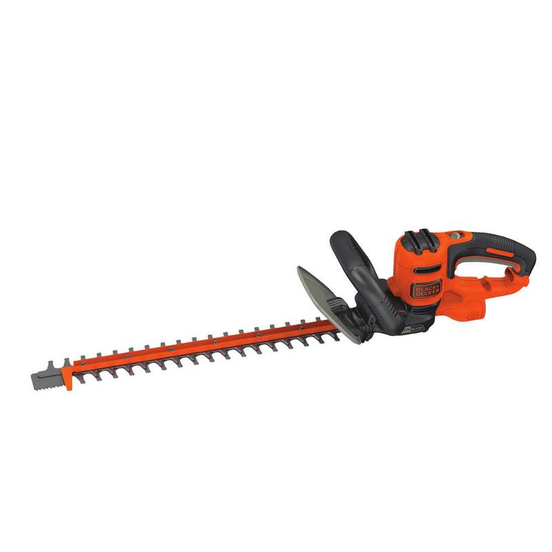 BLACK+DECKER 20 in. 3.8 AMP Corded Dual Action Electric Hedge Trimmer with Saw Blade Tip - BEHTS300