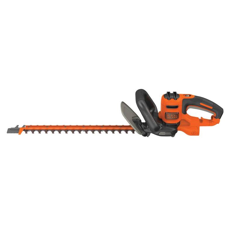 BLACK+DECKER 20 in. 3.8 AMP Corded Dual Action Electric Hedge Trimmer with Saw Blade Tip - BEHTS300