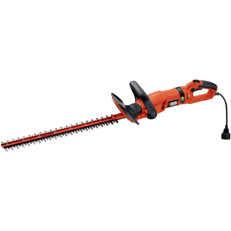 BLACK+DECKER 24 in. 3.3 Amp Corded Dual Action Electric Hedge Hog Trimmer with Rotating Handle - HH2455