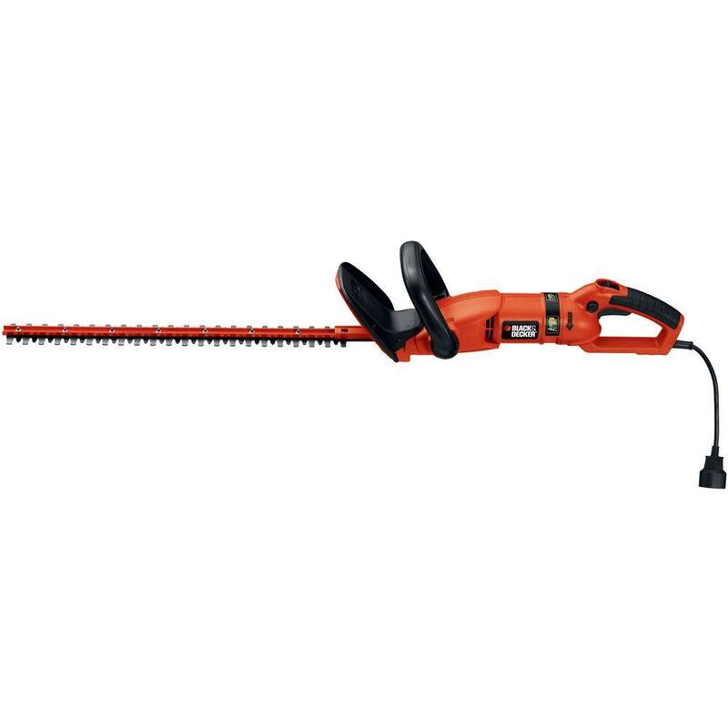 BLACK+DECKER 24 in. 3.3 Amp Corded Dual Action Electric Hedge Hog Trimmer with Rotating Handle - HH2455