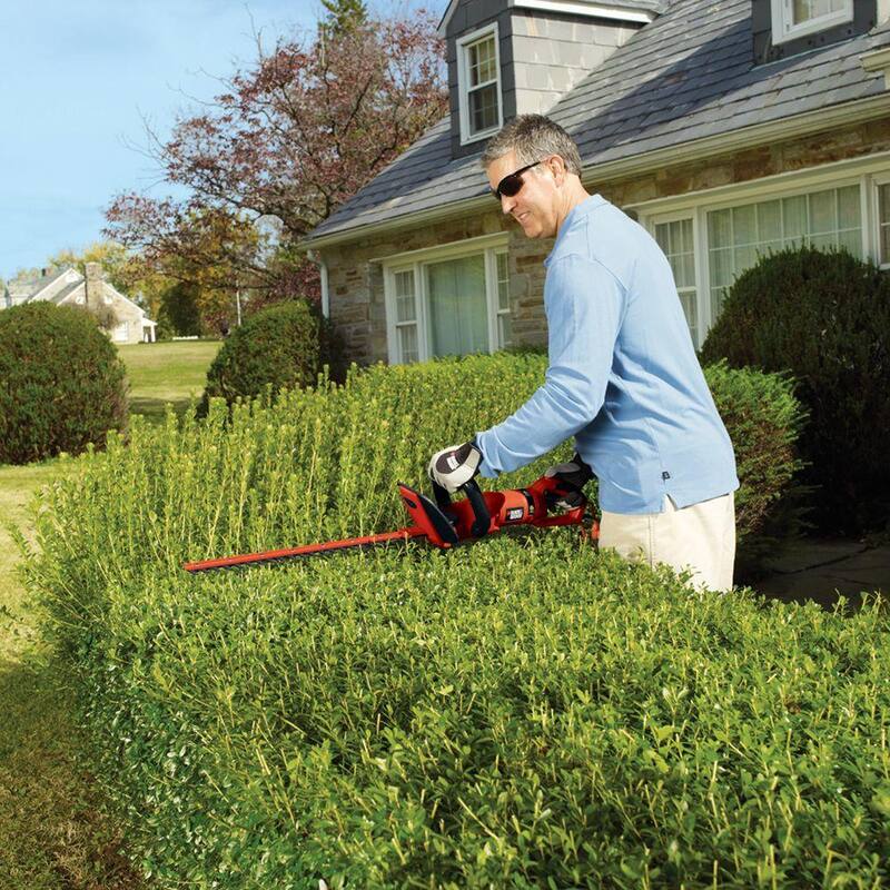 BLACK+DECKER 24 in. 3.3 Amp Corded Dual Action Electric Hedge Hog Trimmer with Rotating Handle - HH2455