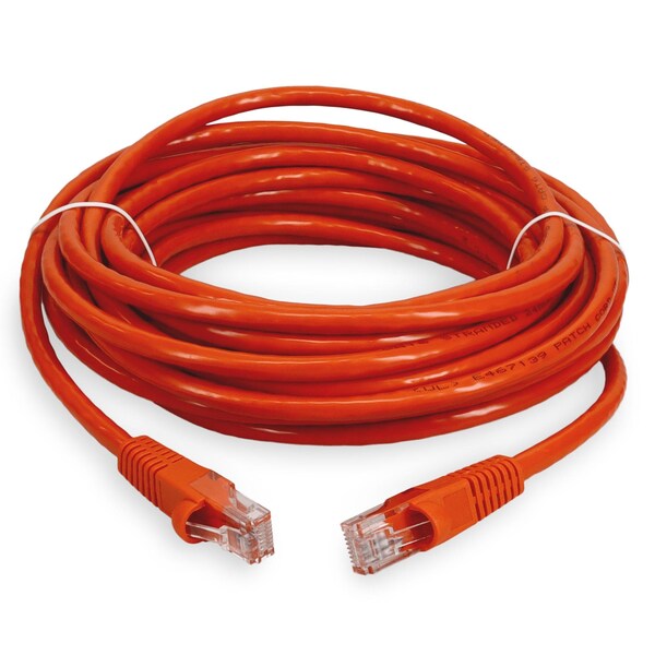 Cable de parcheo CAT6 recto de 14FT RJ-45 macho a RJ-45 macho en color naranja