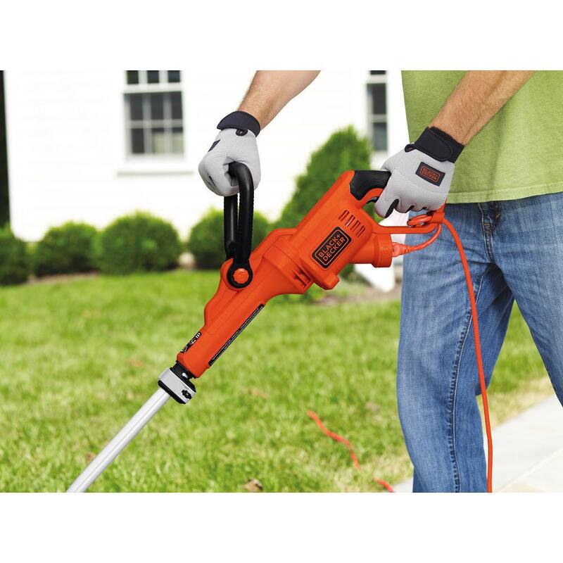 BLACK+DECKER 14 in. 7.5 AMP Corded Electric Curved Shaft 0.080 in. Single Line 2-in-1 String Trimmer & Lawn Edger with Automatic Feed - GH3000