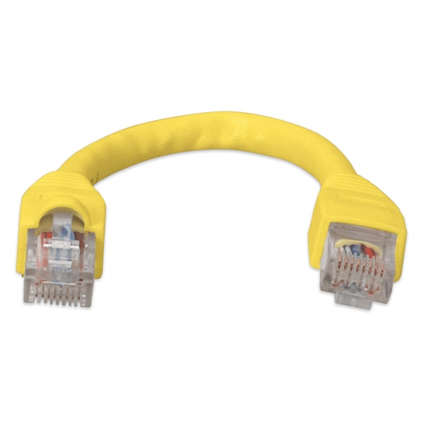 Add-On 6IN RJ-45 MALE TO RJ-45 MALE CAT6A STRAIGHT YELLOW UTP COPPER PVC PATC - ADD-0-5FCAT6A-YW