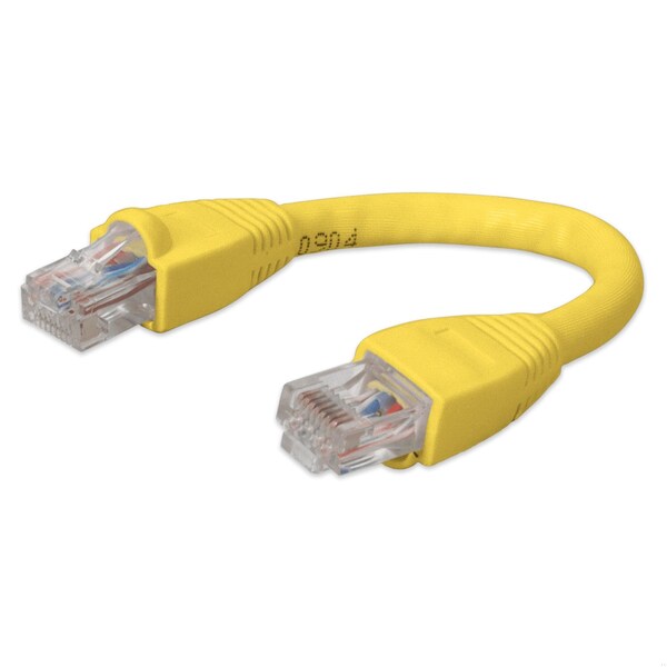 Add-On 6IN RJ-45 MALE TO RJ-45 MALE CAT6A STRAIGHT YELLOW UTP COPPER PVC PATC - ADD-0-5FCAT6A-YW