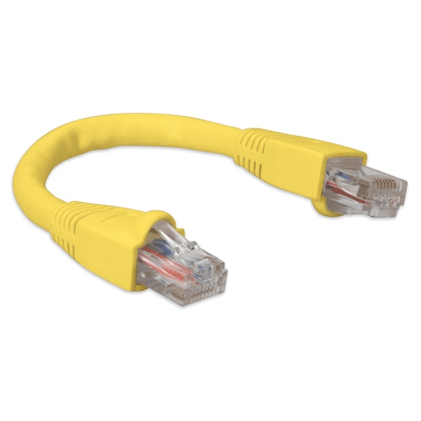 Add-On 6IN RJ-45 MALE TO RJ-45 MALE CAT6A STRAIGHT YELLOW UTP COPPER PVC PATC - ADD-0-5FCAT6A-YW