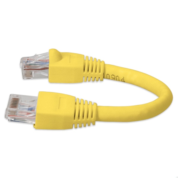 Add-On 6IN RJ-45 MALE TO RJ-45 MALE CAT6A STRAIGHT YELLOW UTP COPPER PVC PATC - ADD-0-5FCAT6A-YW