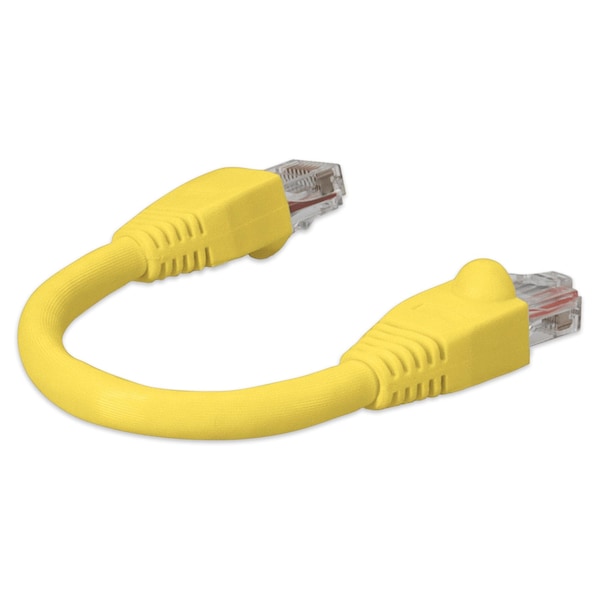 Add-On 6IN RJ-45 MALE TO RJ-45 MALE CAT6A STRAIGHT YELLOW UTP COPPER PVC PATC - ADD-0-5FCAT6A-YW