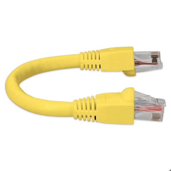 Add-On 6IN RJ-45 MALE TO RJ-45 MALE CAT6A STRAIGHT YELLOW UTP COPPER PVC PATC - ADD-0-5FCAT6A-YW