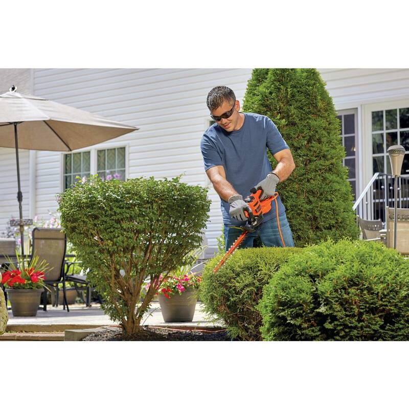 BLACK+DECKER 17 in. 3.2 Amp Corded Dual Action Electric Hedge Trimmer - BEHT150