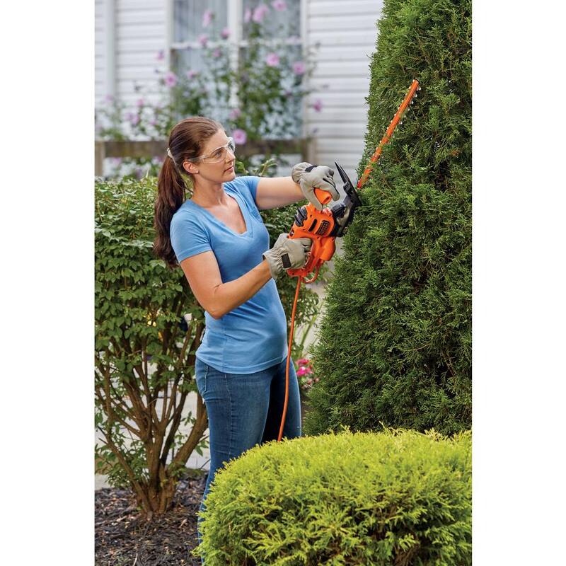BLACK+DECKER 17 in. 3.2 Amp Corded Dual Action Electric Hedge Trimmer - BEHT150