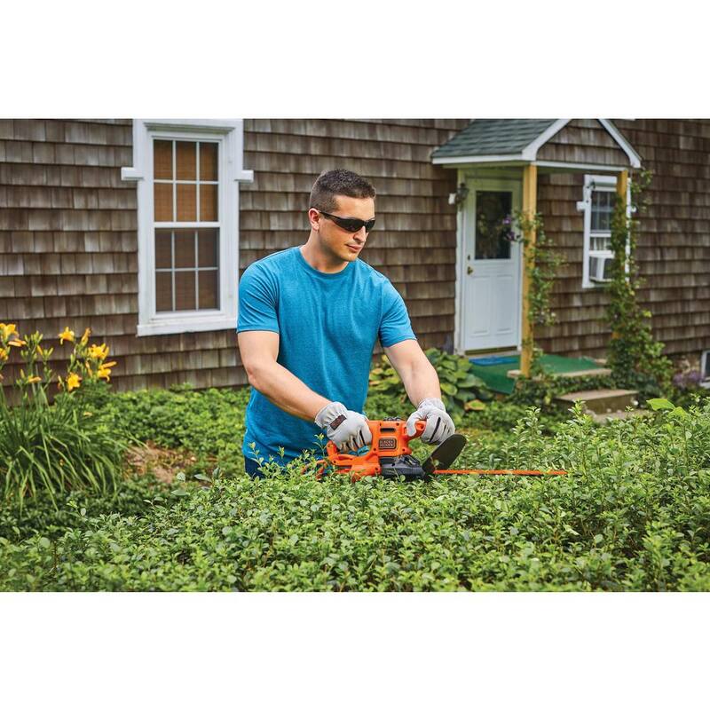 BLACK+DECKER 17 in. 3.2 Amp Corded Dual Action Electric Hedge Trimmer - BEHT150