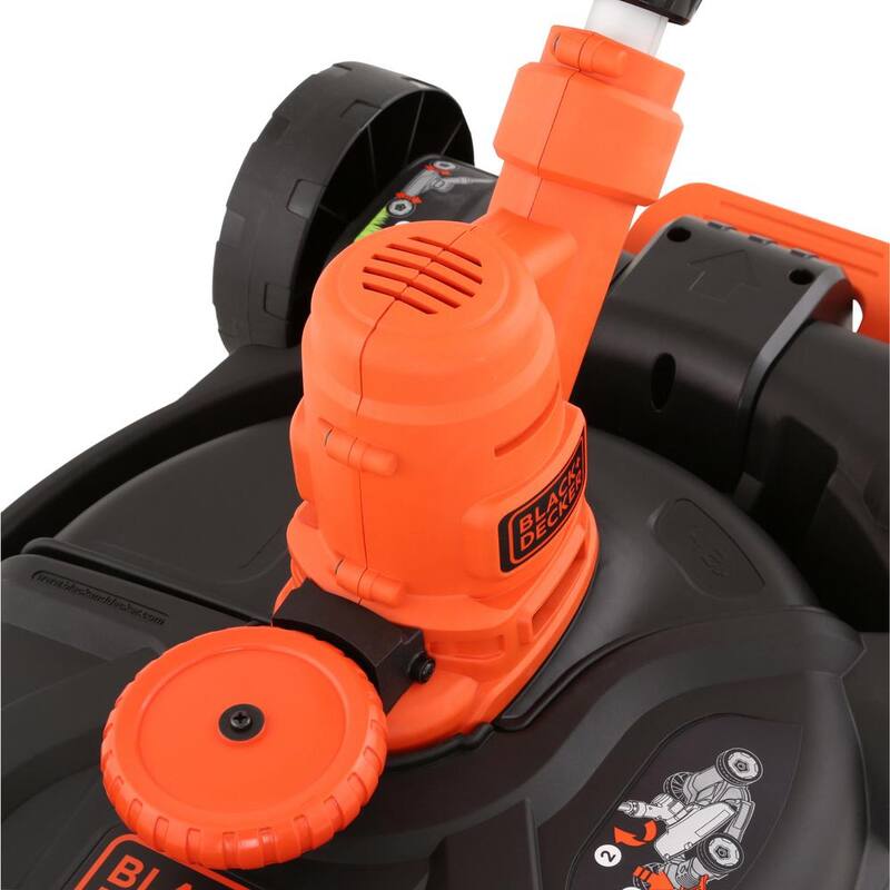 BLACK+DECKER 12 in. 6.5 AMP Corded Electric 3-in-1 String Trimmer & Lawn Edger with Lawn Mower Attachment - MTE912