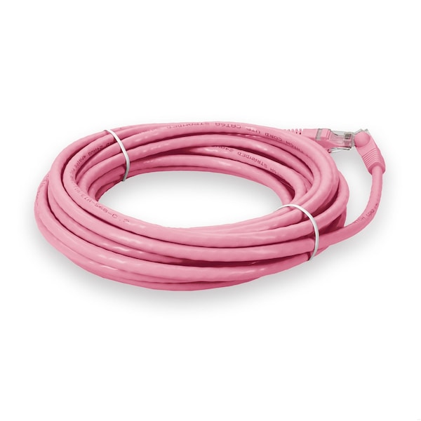 Add-On 25FT RJ-45 MALE TO RJ-45 MALE CAT6A STRAIGHT BOOTED, SNAGLESS PINK UTP - ADD-25FCAT6A-PK