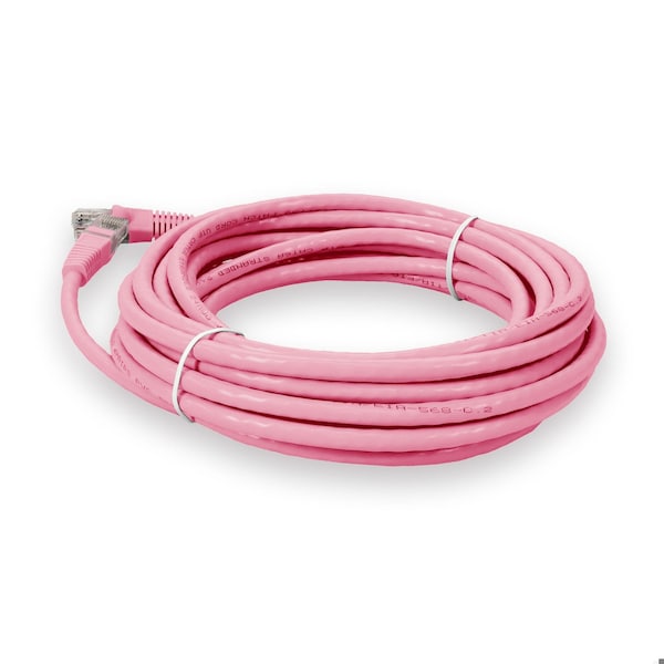 Add-On 25FT RJ-45 MALE TO RJ-45 MALE CAT6A STRAIGHT BOOTED, SNAGLESS PINK UTP - ADD-25FCAT6A-PK