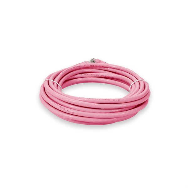 Add-On 25FT RJ-45 MALE TO RJ-45 MALE CAT6A STRAIGHT BOOTED, SNAGLESS PINK UTP - ADD-25FCAT6A-PK