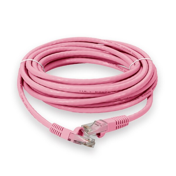 Add-On 25FT RJ-45 MALE TO RJ-45 MALE CAT6A STRAIGHT BOOTED, SNAGLESS PINK UTP - ADD-25FCAT6A-PK