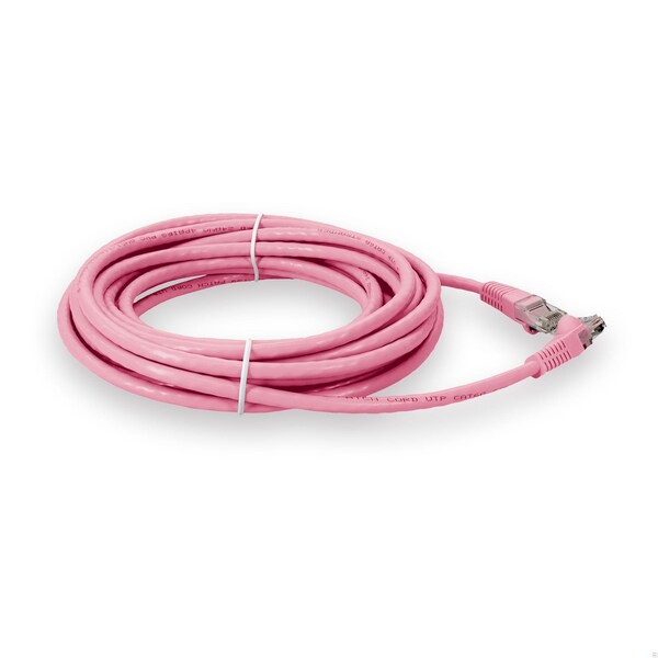 Add-On 25FT RJ-45 MALE TO RJ-45 MALE CAT6A STRAIGHT BOOTED, SNAGLESS PINK UTP - ADD-25FCAT6A-PK