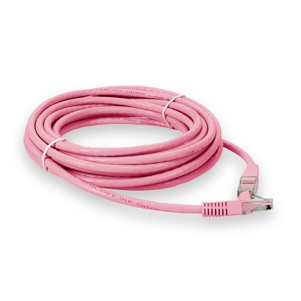 Add-On 25FT RJ-45 MALE TO RJ-45 MALE CAT6A STRAIGHT BOOTED, SNAGLESS PINK UTP - ADD-25FCAT6A-PK