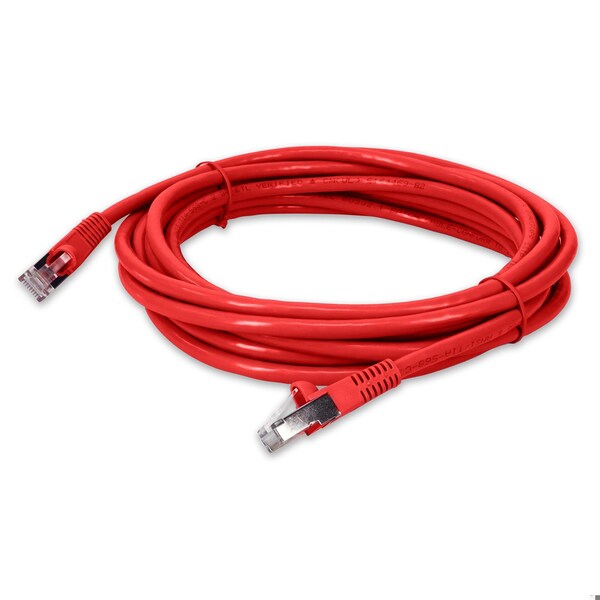 Cable de red CAT6 STP PVC cobre TAA de 12 pies macho a macho en rojo - ADD-12FCAT6S-RD-TAA