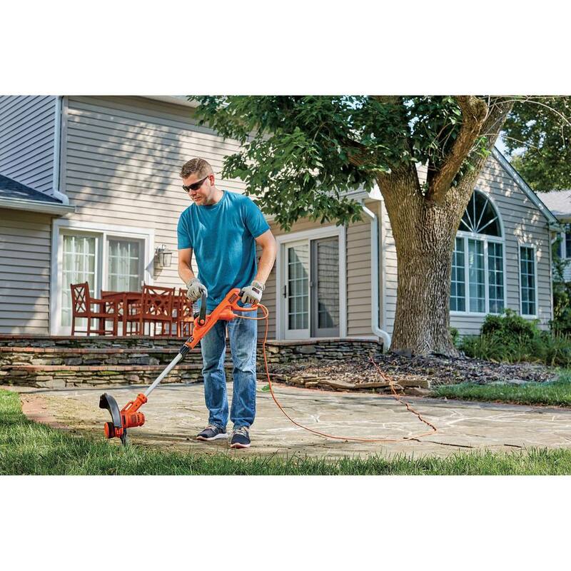 BLACK+DECKER 14 in. 6.5 Amp Corded Electric Single Line 2-In-1 String Trimmer & Lawn Edger with Automatic Feed - BESTA510