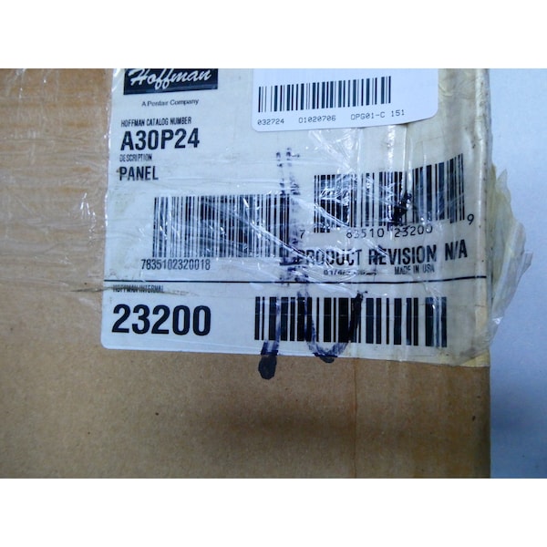 Hoffman STEEL BACK PANEL 27IN X 21IN ENCLOSURE PARTS AND ACCESSORY - A30P24