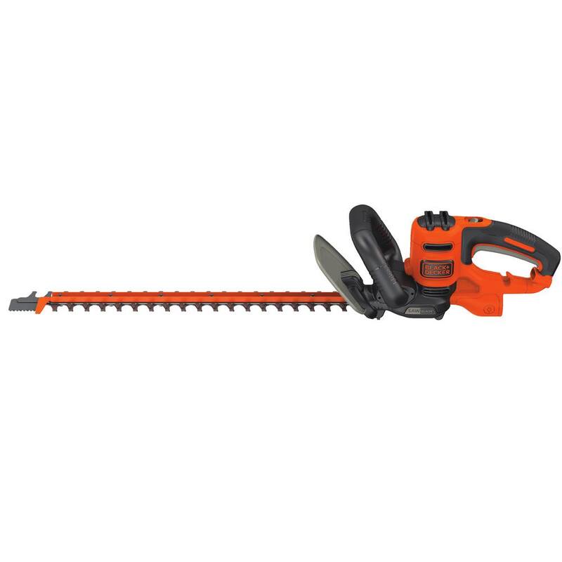 BLACK+DECKER 22 in. 4.0 Amp Corded Dual Action Electric Hedge Trimmer with Saw Blade Tip - BEHTS400
