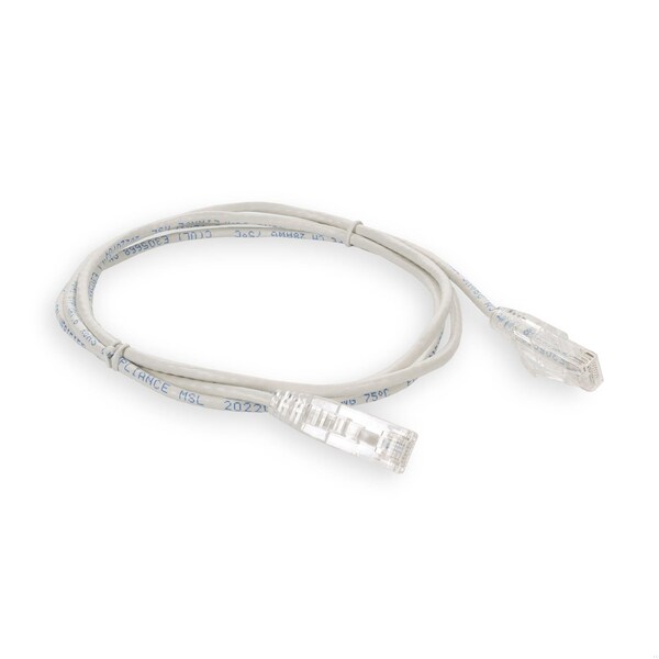 Add-On 8FT RJ-45 MALE TO RJ-45 MALE STRAIGHT WHITE CAT6 SLIM UTP PVC COPPER P - ADD-8FSLCAT6-WE