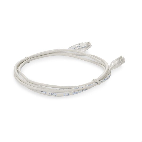 Add-On 8FT RJ-45 MALE TO RJ-45 MALE STRAIGHT WHITE CAT6 SLIM UTP PVC COPPER P - ADD-8FSLCAT6-WE