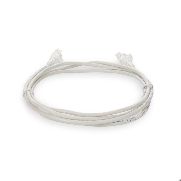 Add-On 8FT RJ-45 MALE TO RJ-45 MALE STRAIGHT WHITE CAT6 SLIM UTP PVC COPPER P - ADD-8FSLCAT6-WE