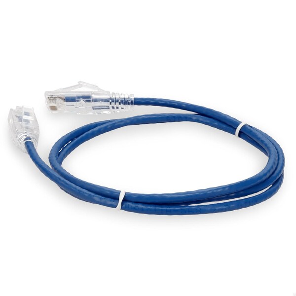 Add-On 6FT RJ-45 MALE TO RJ-45 MALE CAT6 STRAIGHT BOOTED, SNAGLESS BLUE SLIM - ADD-6FCAT6SL-BE