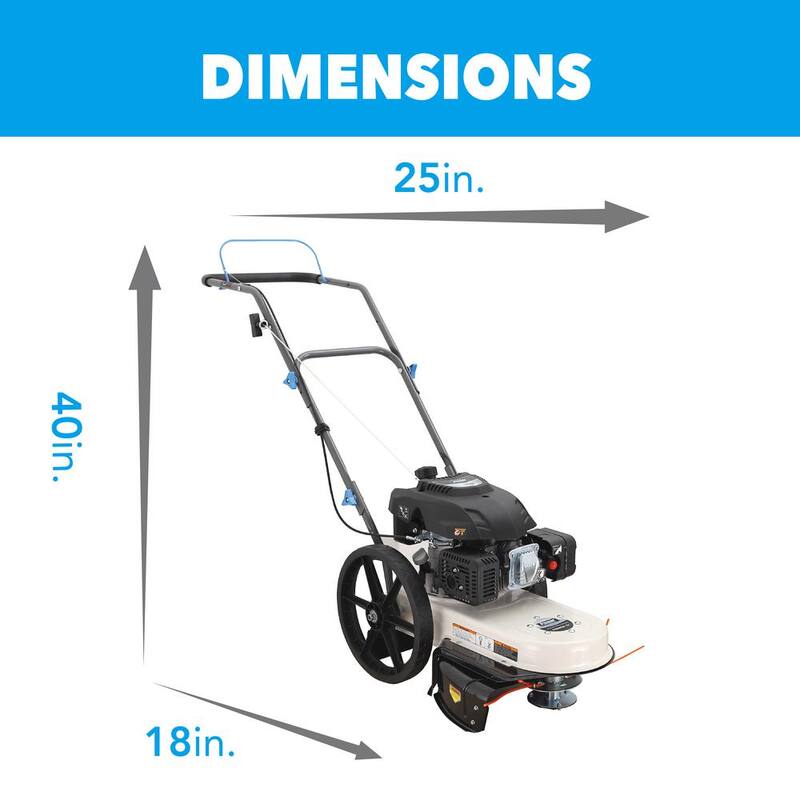 Pulsar 22 in. 173cc Gas Recoil Start Walk-Behind Push Field String Trimmer Mower with Adjustable Trimmer Head - PTG1022H