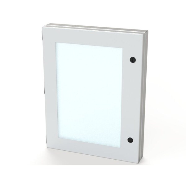 Saginaw Control & Engineering Hinged Window, 18 in. H x 14 in. W x 1-1/2 in. L, Polycarbonate - SCE-HWK1814LG