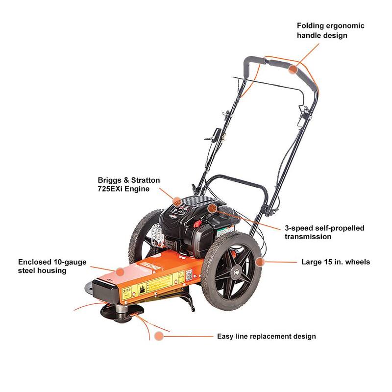 ECHO 24 in. 163 cc Gas 4-Stroke Walk Behind Self-Propelled Wheeled Trimmer - WT-1610SP