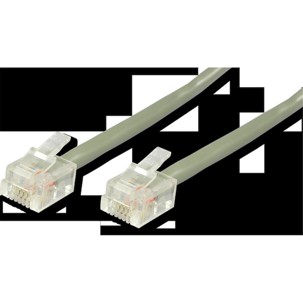 Curley Cord 25 ft. RJ11 4 Conductor Round Distribution Cord - L-DW4A-DE-25
