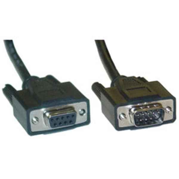 Cable Wholesale CableWholesale 10D1-03203BK Serial Extension Cable  Black  DB9 Male to DB9 Female  RS-232  UL rated  9 Conductor  1:1  3 foot - 10D1-03203BK