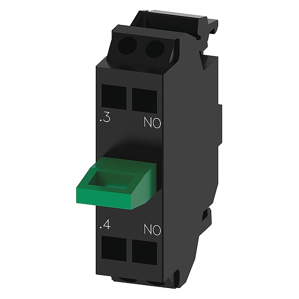 Bloque de contacto Siemens, Negro/Verde, 1NA, 22 mm - 3SU14002AA103BA0