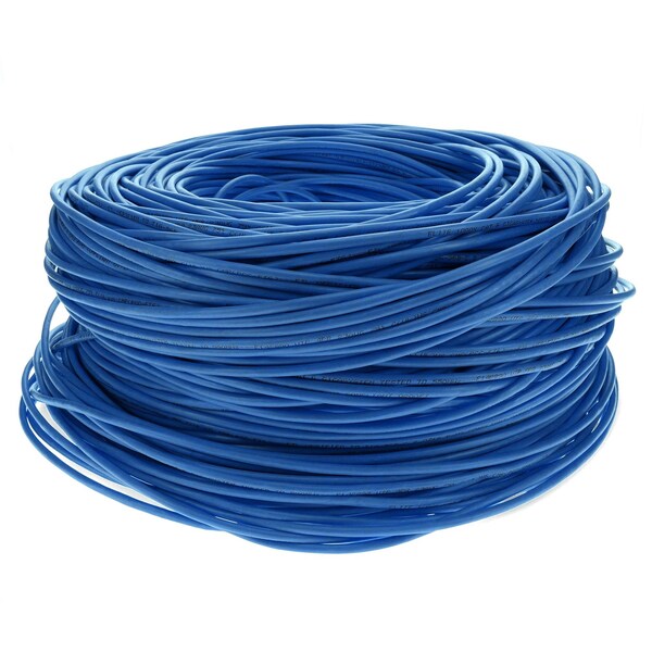 Cable de red CAT6 recto de 500FT RJ-45 macho a RJ-45 macho con microbota, sin enganches azul - ADD-500FCAT6-BE