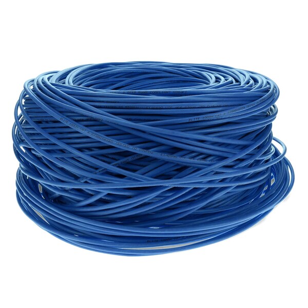 Cable de red CAT6 recto de 500FT RJ-45 macho a RJ-45 macho con microbota, sin enganches azul - ADD-500FCAT6-BE