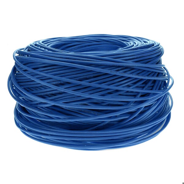 Cable de red CAT6 recto de 500FT RJ-45 macho a RJ-45 macho con microbota, sin enganches azul - ADD-500FCAT6-BE