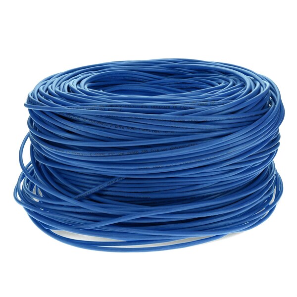 Cable de red CAT6 recto de 500FT RJ-45 macho a RJ-45 macho con microbota, sin enganches azul - ADD-500FCAT6-BE