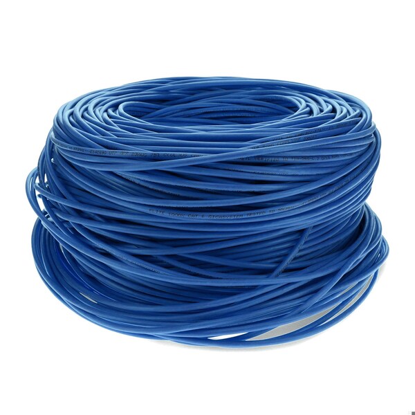 Cable de red CAT6 recto de 500FT RJ-45 macho a RJ-45 macho con microbota, sin enganches azul - ADD-500FCAT6-BE