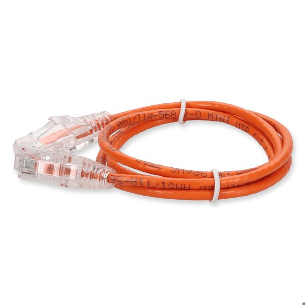 Add-On 7FT RJ-45 MALE TO RJ-45 MALE STRAIGHT ORANGE CAT6 SLIM UTP COPPER PVC - ADD-7FSLCAT6-OE