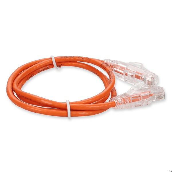 Add-On 7FT RJ-45 MALE TO RJ-45 MALE STRAIGHT ORANGE CAT6 SLIM UTP COPPER PVC - ADD-7FSLCAT6-OE